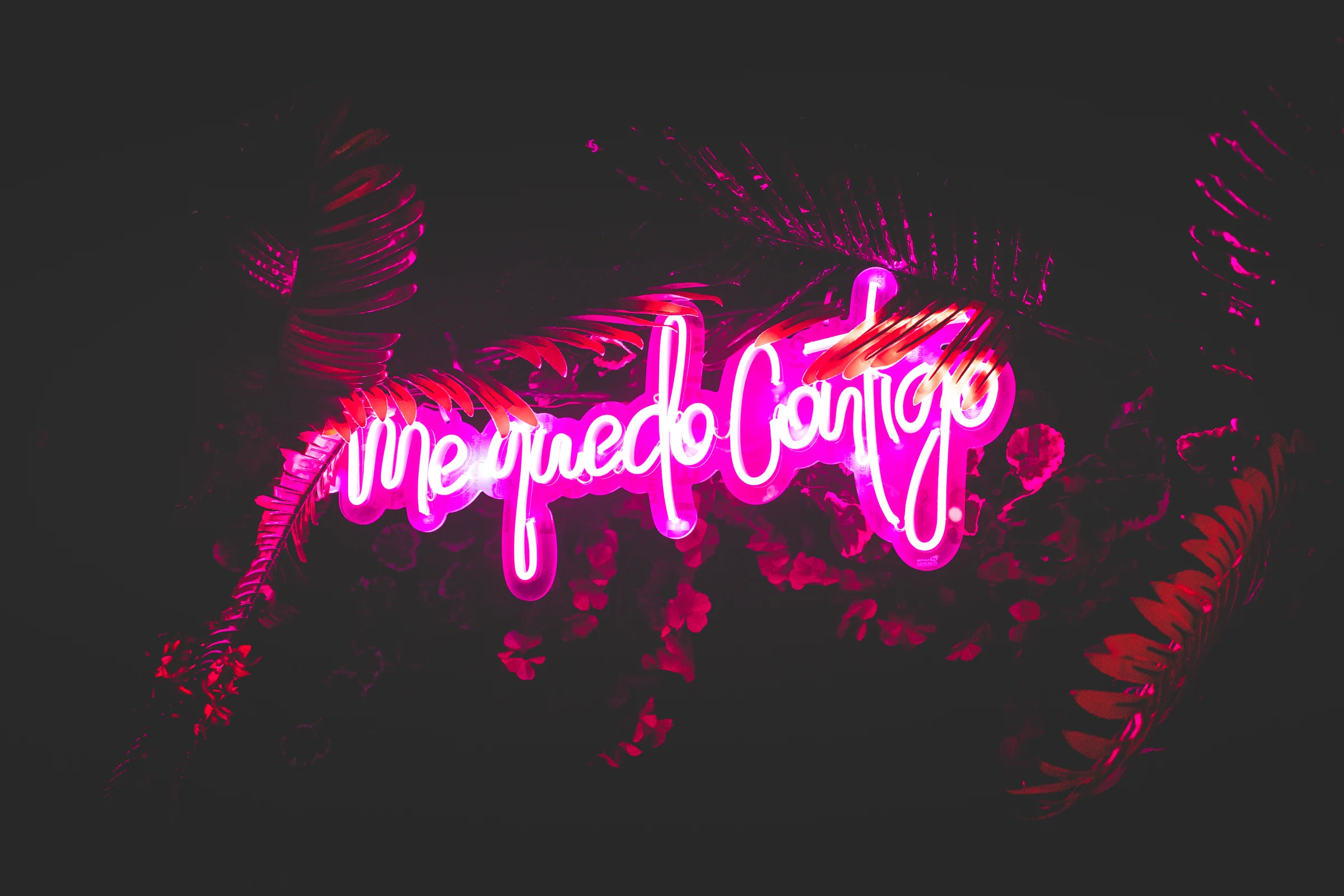 Cartel luminoso de celebración en una boda en Complejo La Cigüeña